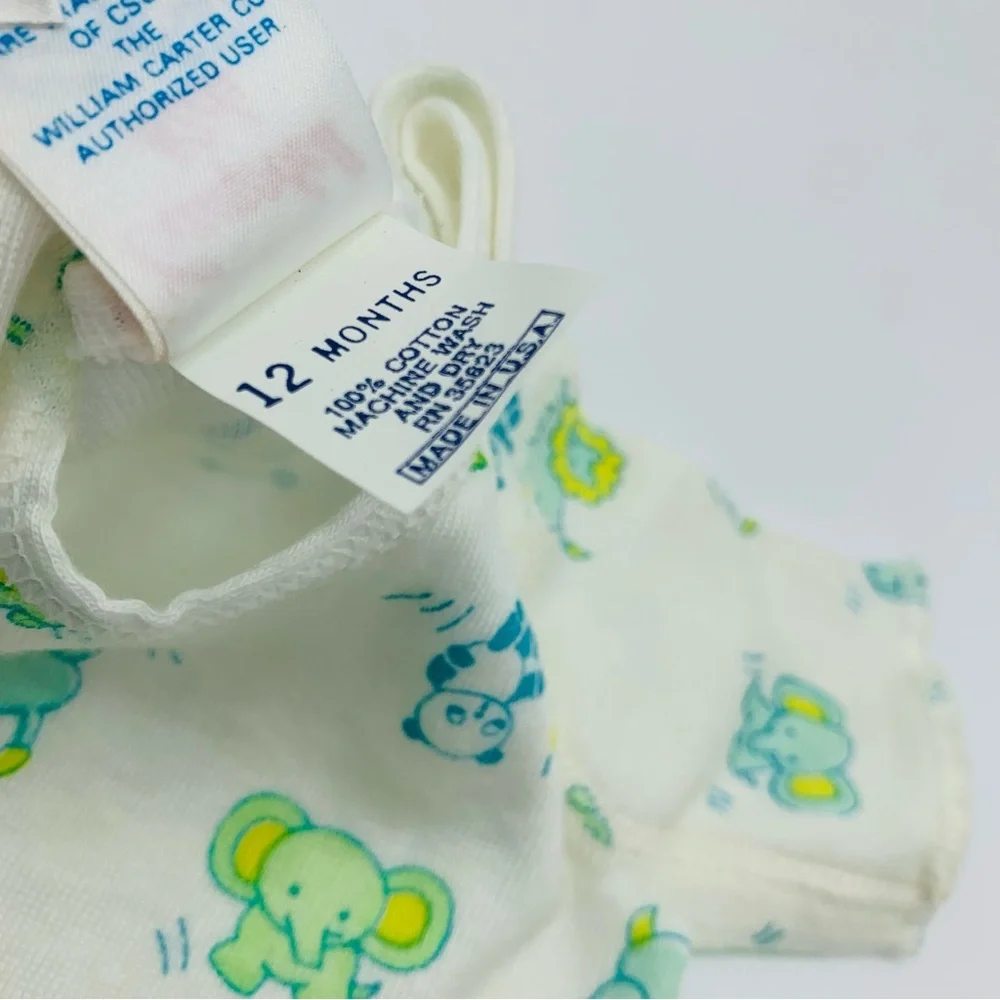 Vintage 80s Carters Campbell Kids Baby 7 Piece Lot 3 6 12 Months Onesies Shirts
